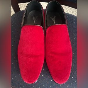 Worn once. Red “velvet-like” shoes.